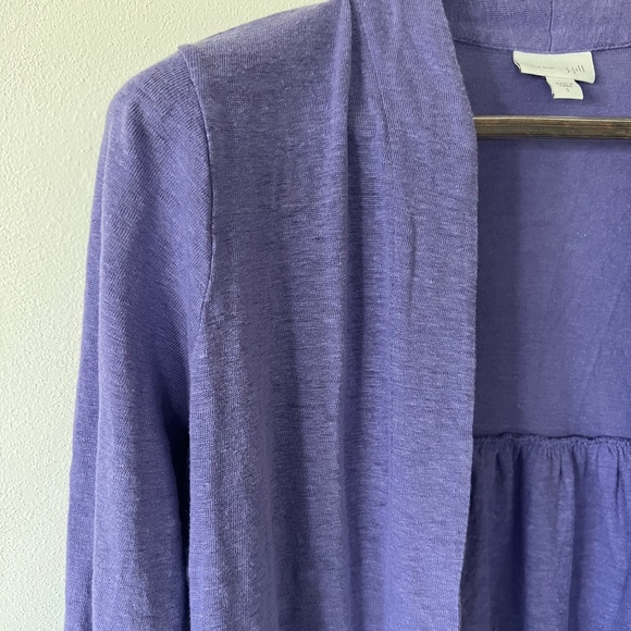 J. Jill Love Linen Open Front Lightweight Cardigan - Picture 2 of 7